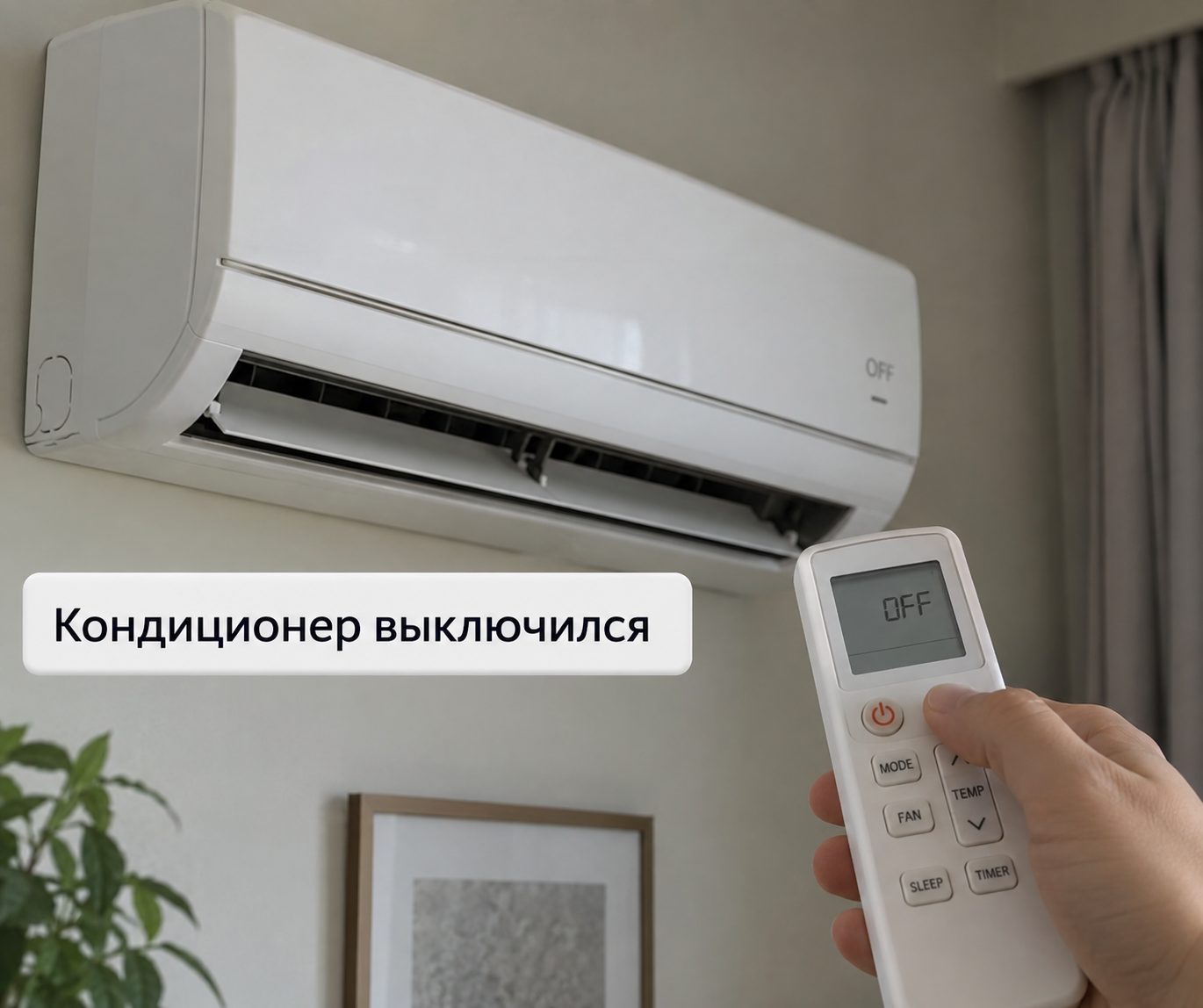 выключился кондиционер